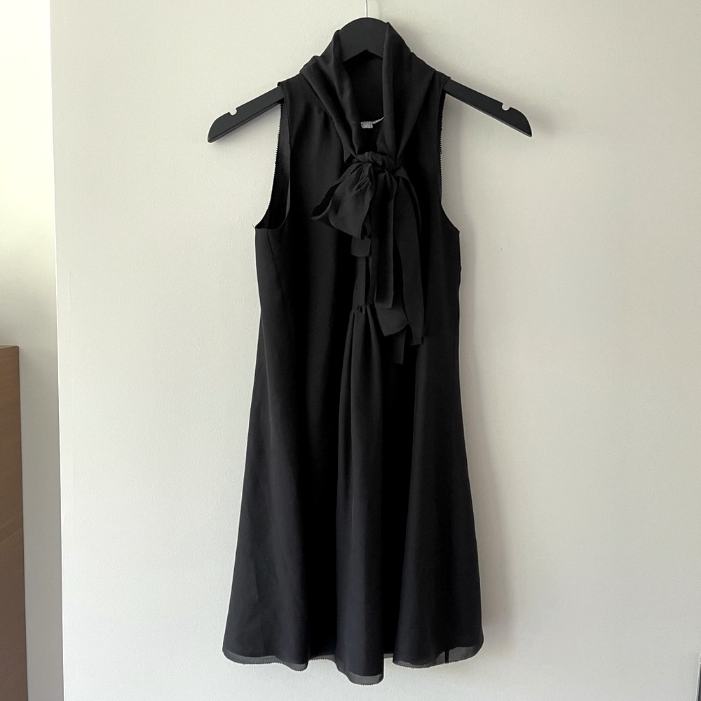 TWENTY8TWELVE BY SIENNA MILLER MONETTE SILK TIE MINIDRESS in Black